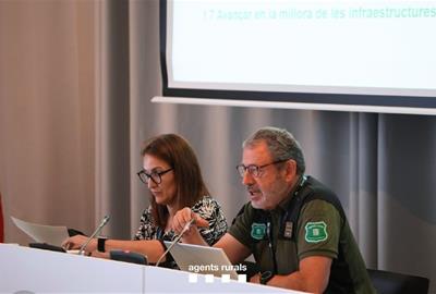 L'inspector en cap del cos d'Agents Rurals, Antoni Mur Allué, en la seva intervenció en la presentació del Pla Estratègic . Generalitat de Catalunya